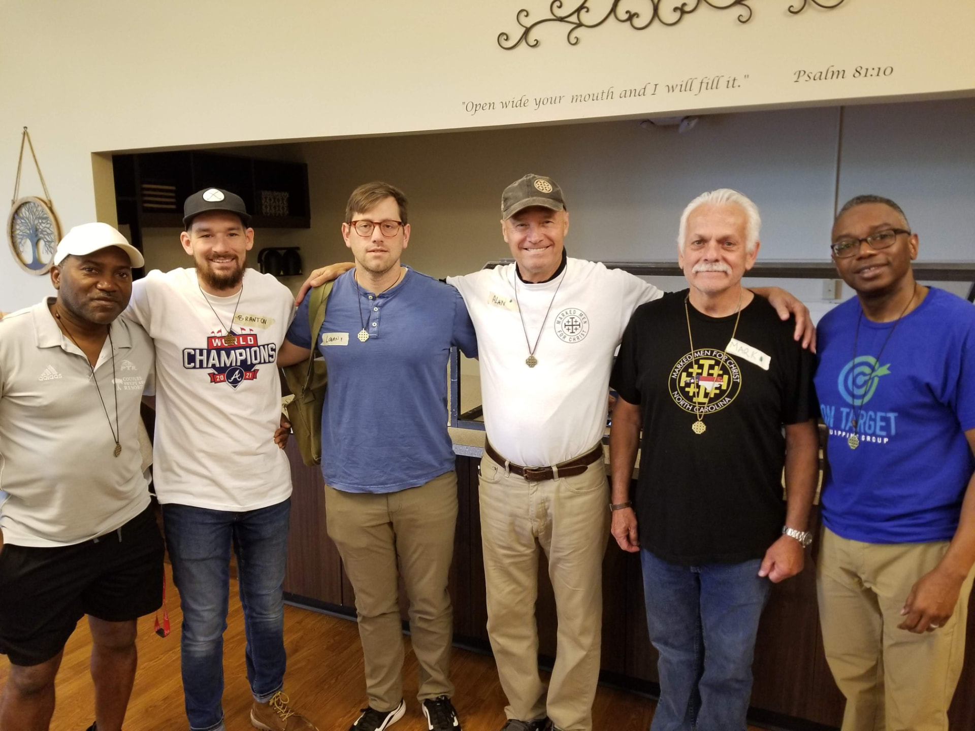Reggie Holiday with a Marked Men for Christ men's leadership group.